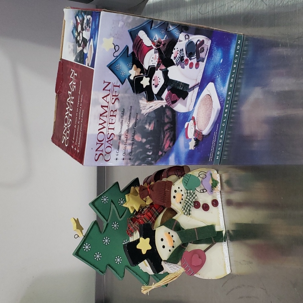 3/$25 NWT snowman coaster set